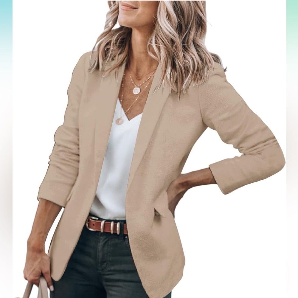 Women’s Casual Blazer, Khaki, Large, NWT